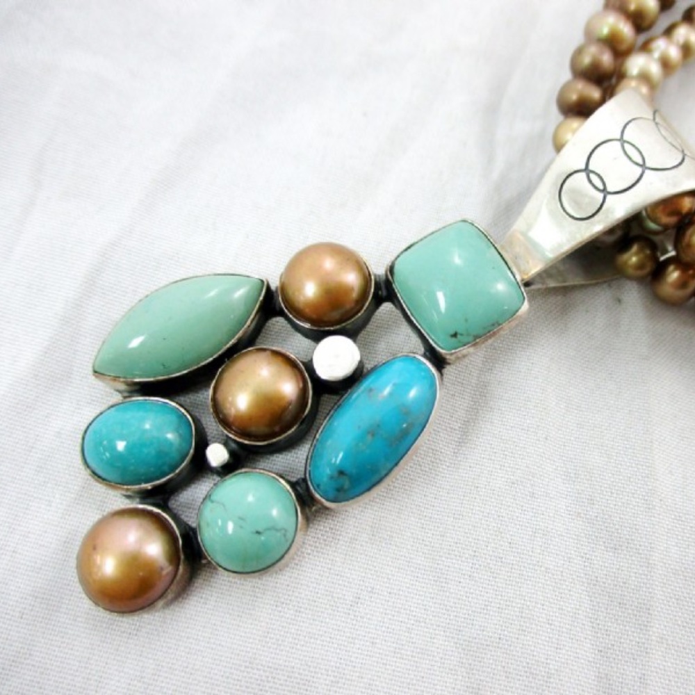 Jay King Turquoise Sterling Silver Necklace - Picture 2 of 6
